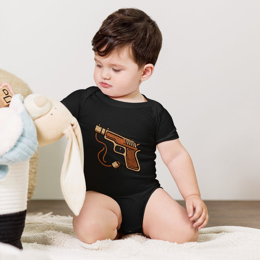 Pop Gun Black Baby short sleeve one piece